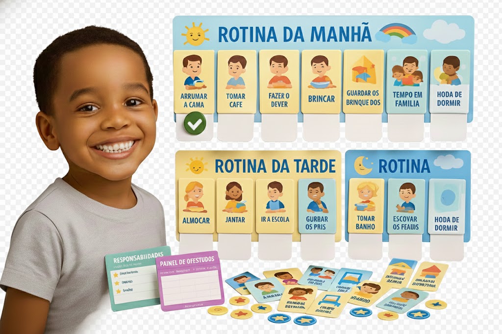 Quadros de Rotina Positiva l Disciplina Sem Birras